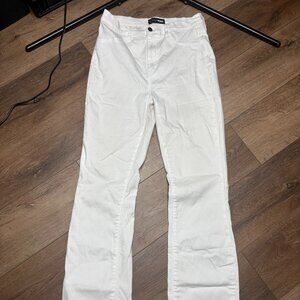 Fashion Nova Womans Size 13 White Bootcut Jeans